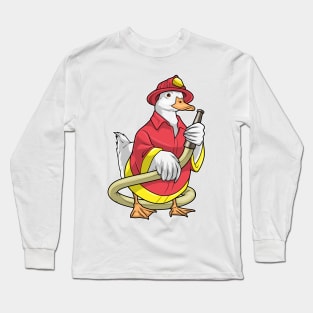 Duck Firefighter Fire hose Fire department Long Sleeve T-Shirt